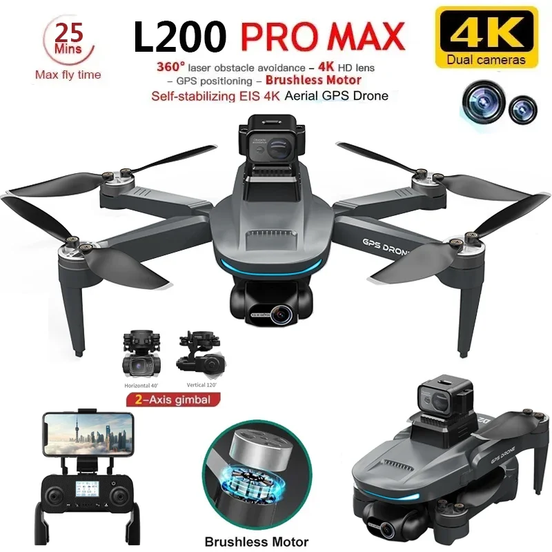 L200 PRO MAX Drone 4K 2-Axis P – Drone Gimbal 2 Axis recenzja i cena