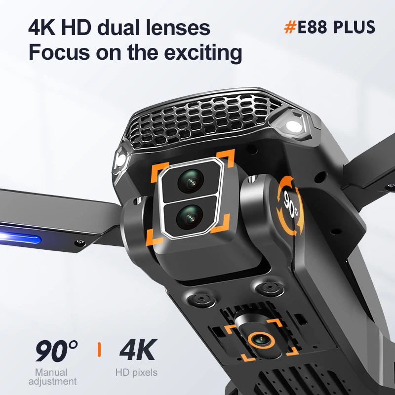 New E88 Plus Quadcopter Drone: – Drone Gimbal Brushless recenzja i cena