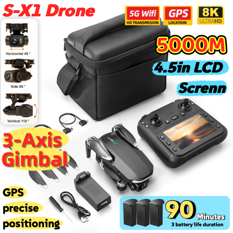 S-X1 MAX GPS Drone with 3-Axis – Drone Gimbal 3 Axis recenzja i cena