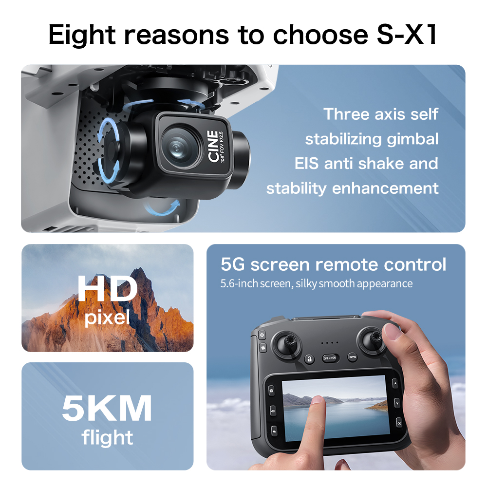 S-X1 MAX GPS Drone with 3-Axis – Drone Gimbal 3 Axis recenzja i cena