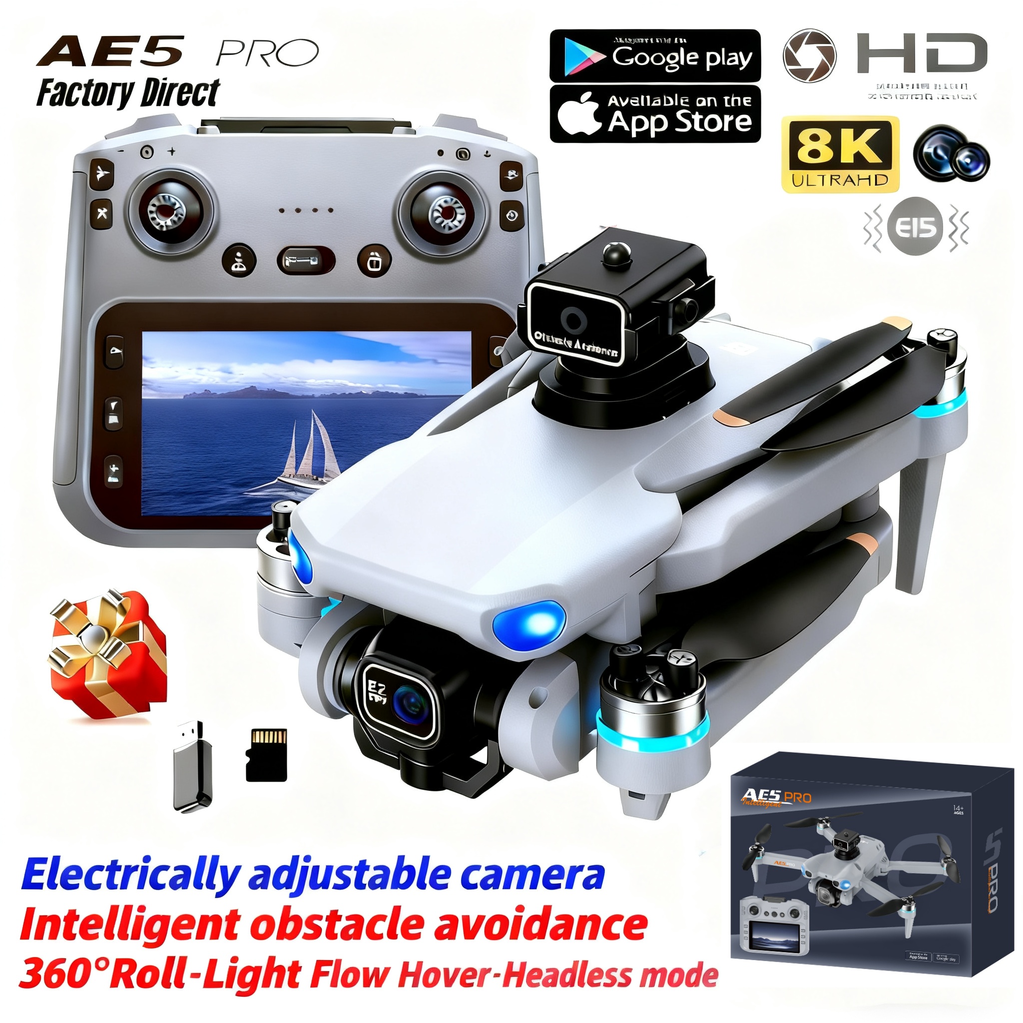 2026 New AE5 Pro Drone 8K HD 4 – Drone Gimbal Mount recenzja i cena