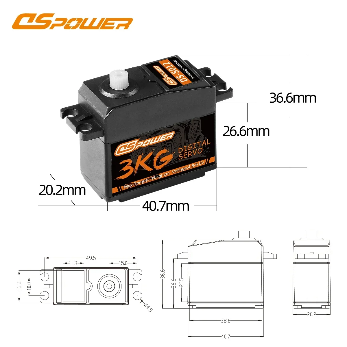 DSpower 3KG Plastic Gear Water – Drone Gimbal Controller recenzja i cena