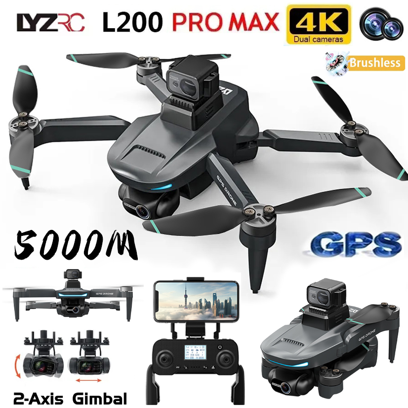 L200 Pro MAX GPS Drone 4K Prof – Drone Gimbal 2 Axis recenzja i cena