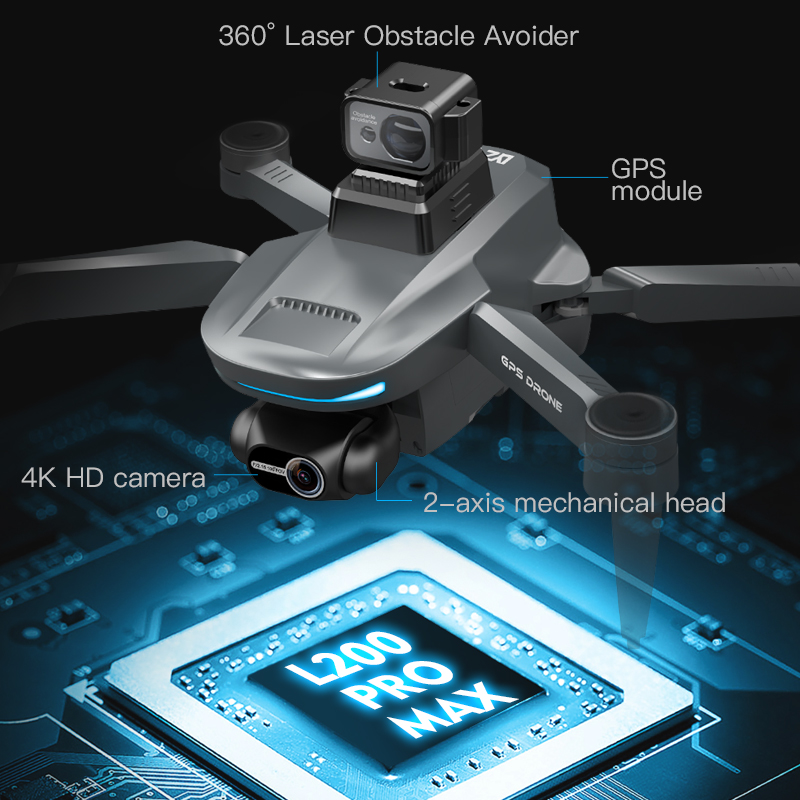 L200 Pro MAX GPS Drone 4K Prof – Drone Gimbal 2 Axis recenzja i cena