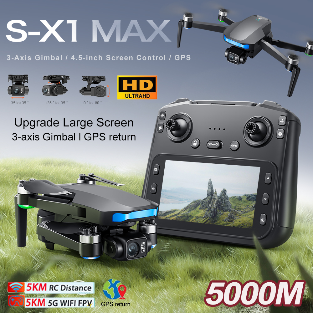 New S-X1 MAX Drone GPS 8K Prof – Drone Gimbal 3 Axis recenzja i cena