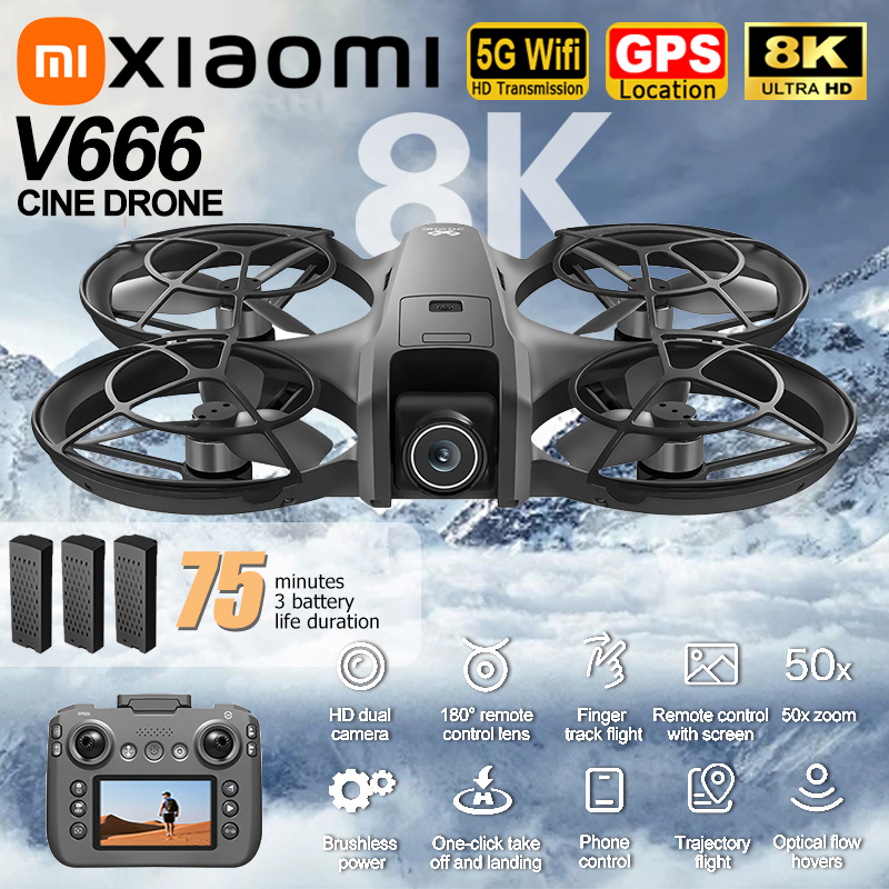 Xiaomi V666 Drone 8K Aerial HD – Drone Gimbal 3 Axis recenzja i cena