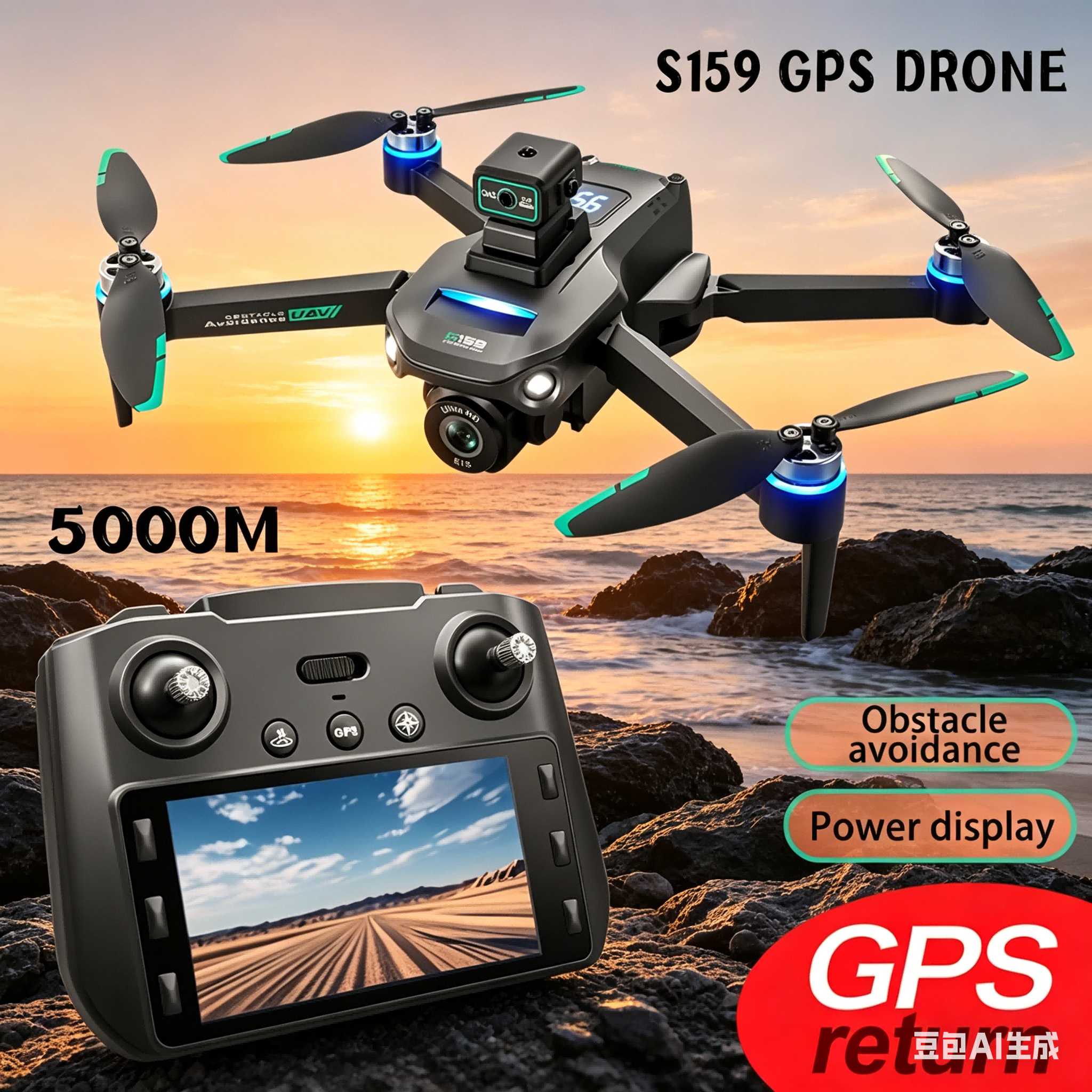 S159 GPS Drone 4K Profesional  – Drone Gimbal Brushless recenzja i cena