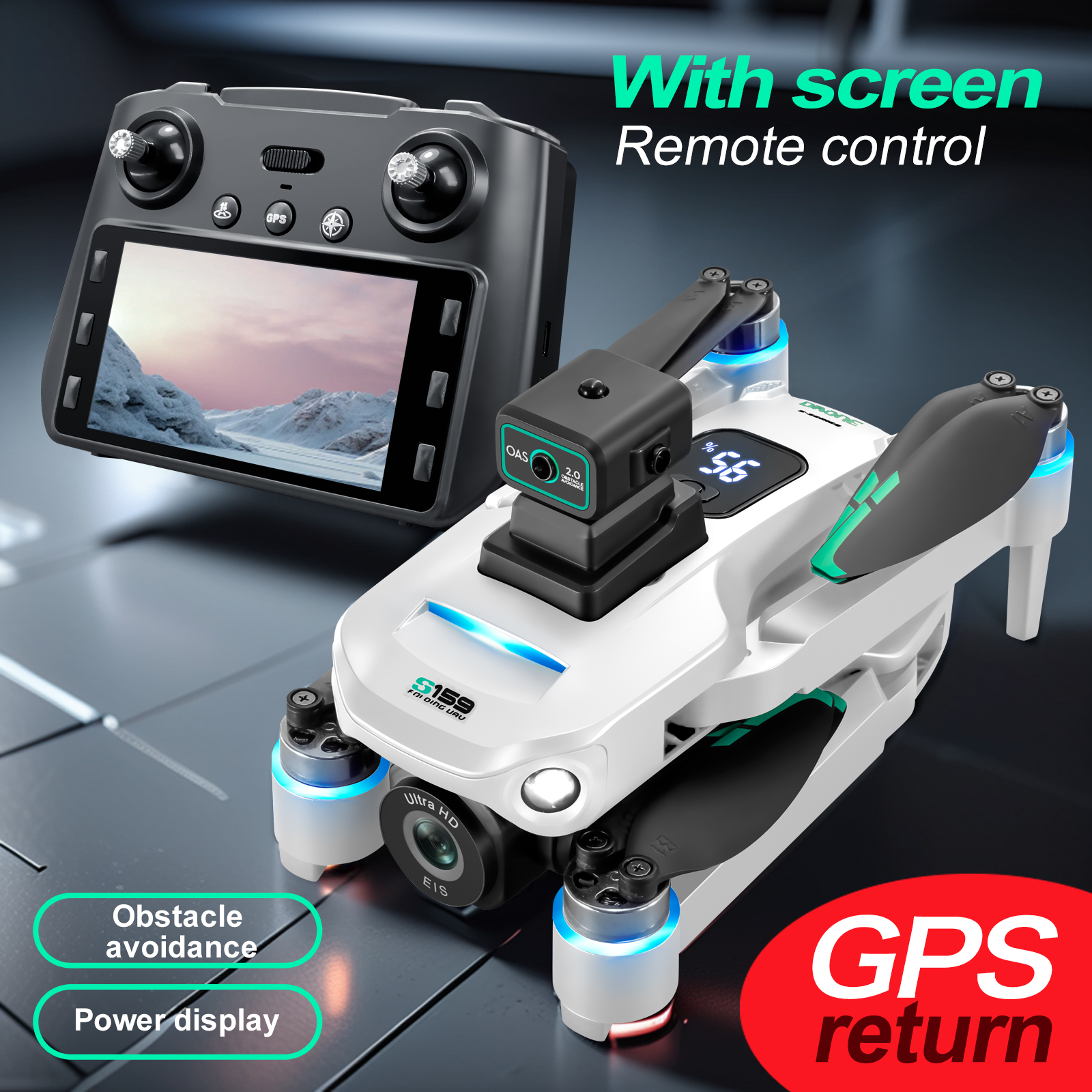 S159 GPS Drone 4K Profesional  – Drone Gimbal Brushless recenzja i cena